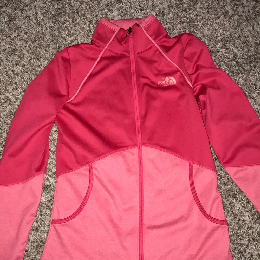 Two tone pink north face jacket